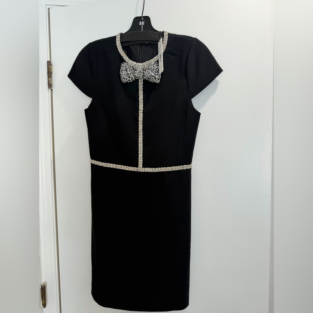 Alice + Olivia Black Dress with Silver Details